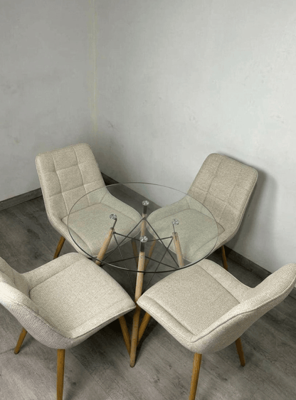 Comedor Redondo Capitone Arpillera Eames