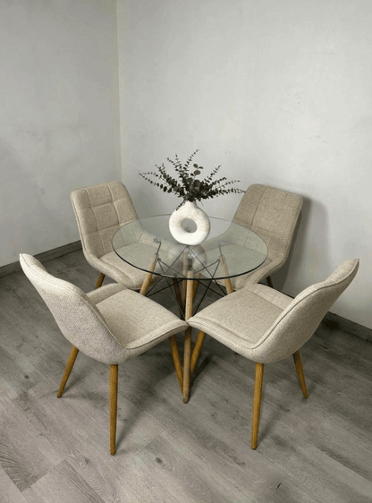 Comedor Redondo Capitone Arpillera Eames