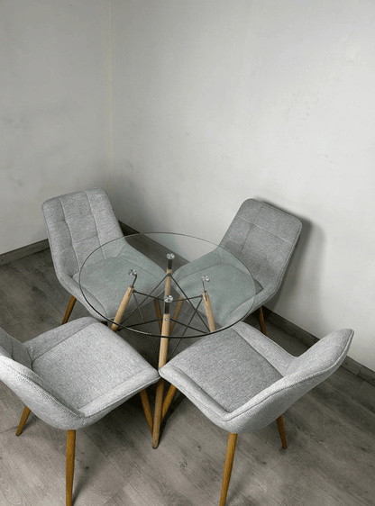 Comedor Redondo Capitone Arpillera Eames