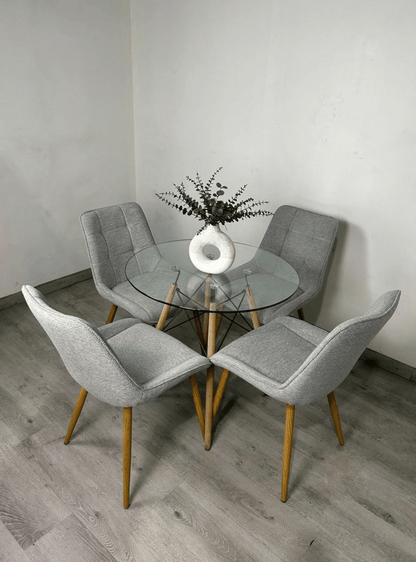 Comedor Redondo Capitone Arpillera Eames