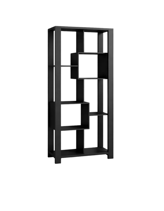Estantería Prisma Noir Librero Geométrico Moderno - Negro
