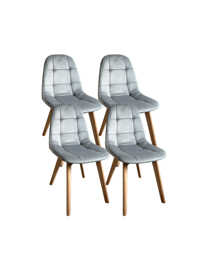 Pack 4 Silla Capitoné Terciopelo