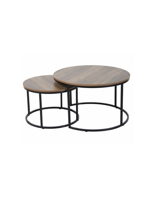 Set Mesa Centro Nido Frey Madera Oscura