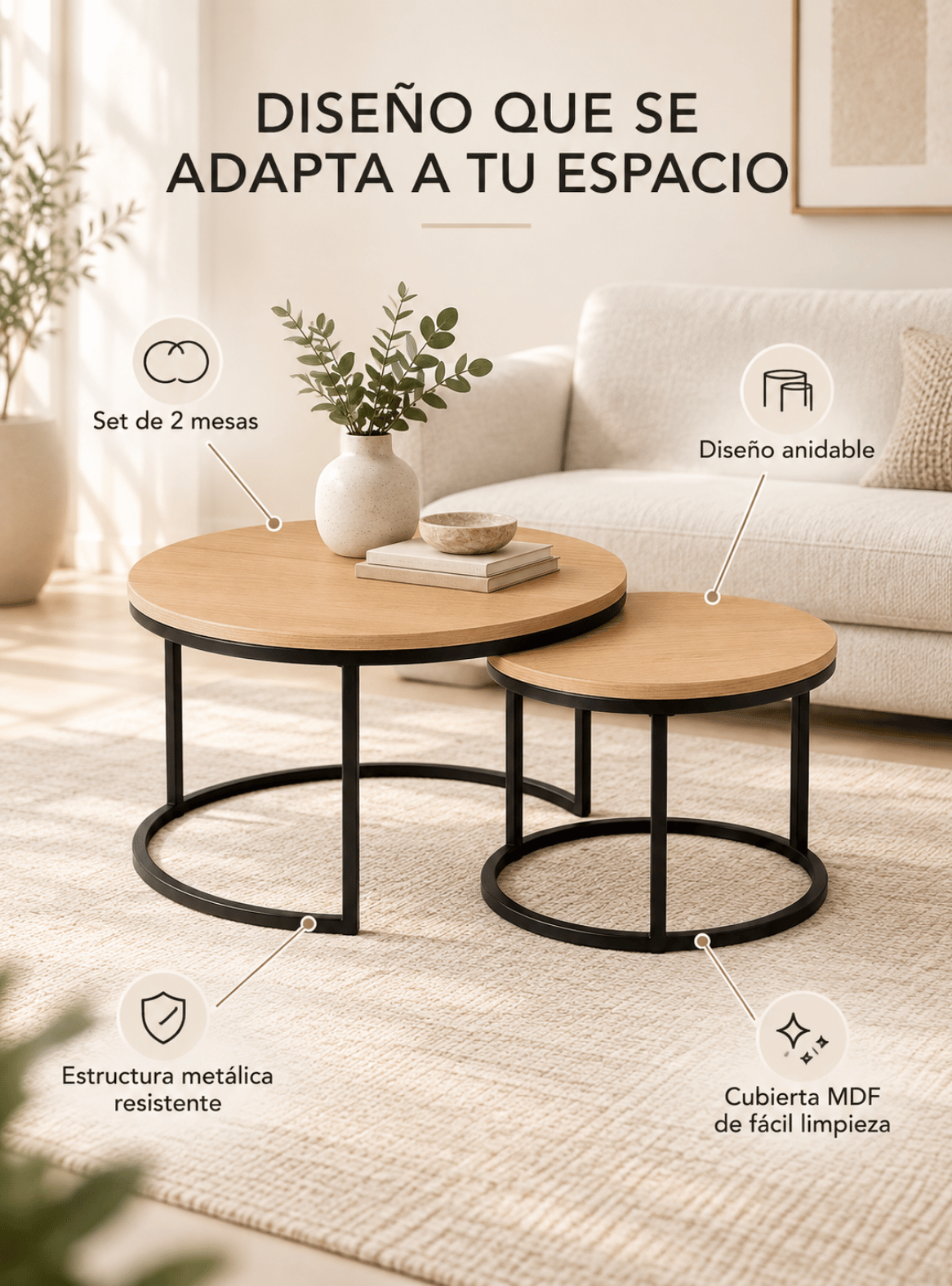 Mesa de Centro Nido Madera