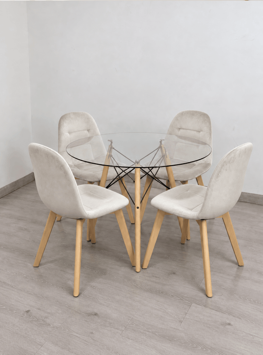 Comedor Redondo Capitoné 80cm