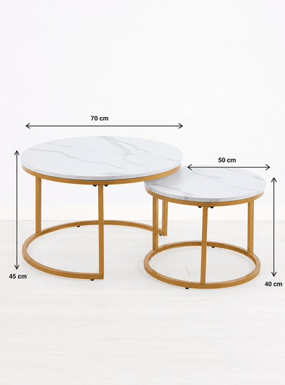 Mesa de Centro Nido Simil Mármol
