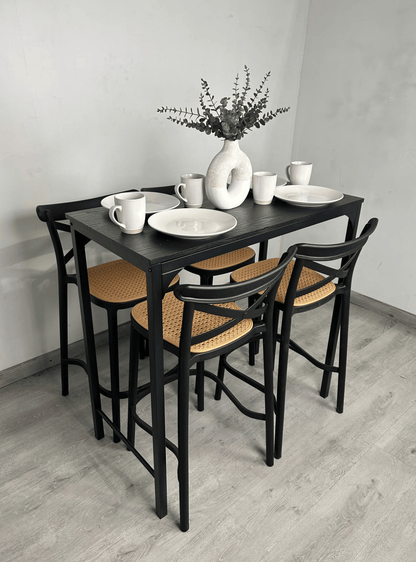 Mesa de Bar Rectangular Negra