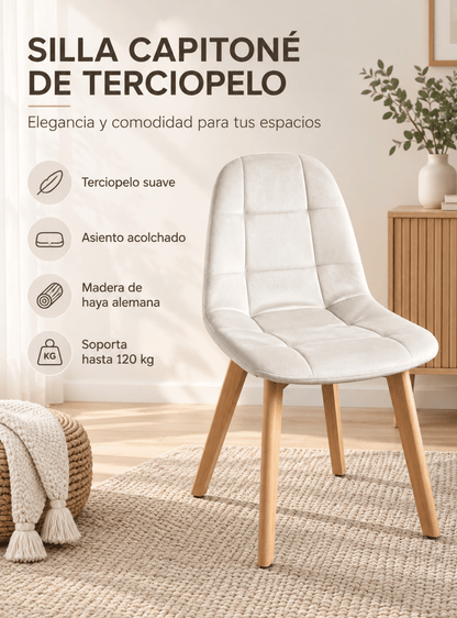 Silla Capitoné Terciopelo