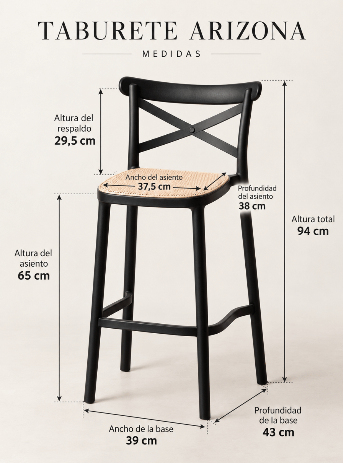 Comedor Alto estilo Bar Arizona 4P