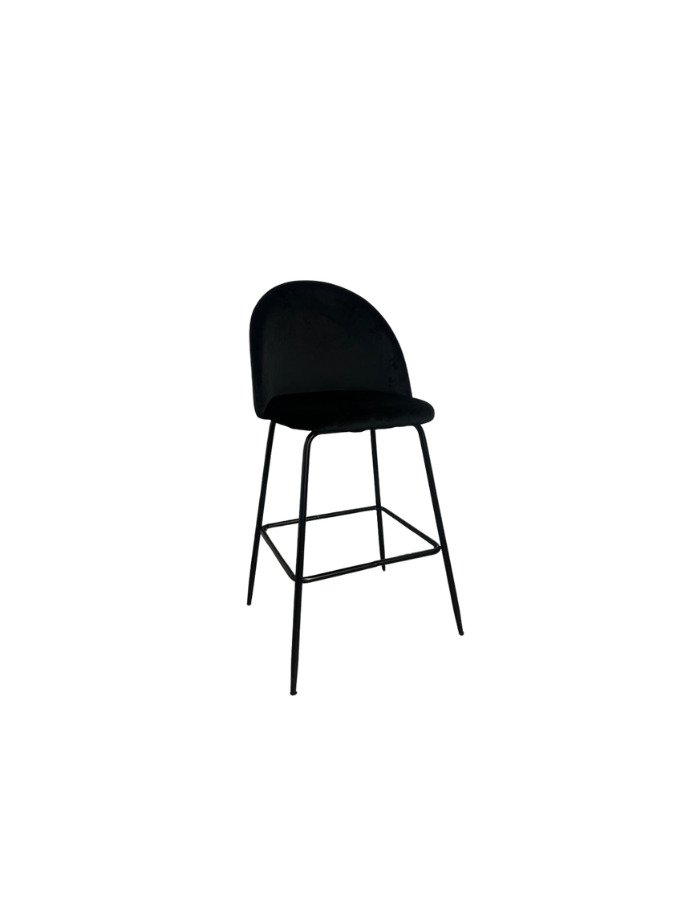 Taburete Tokio Terciopelo 66cm Patas Negras