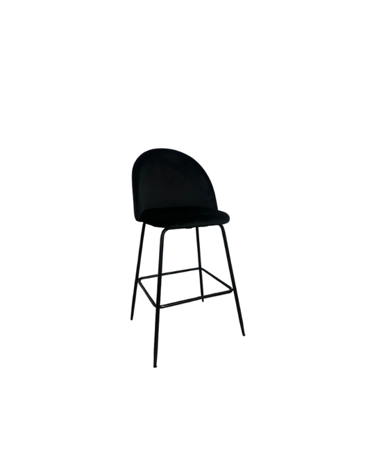 Taburete Tokio Terciopelo 66cm Patas Negras