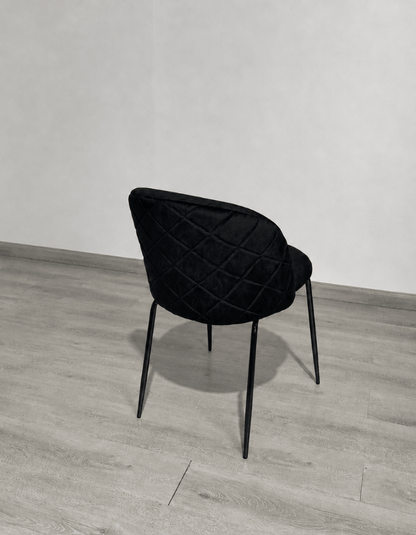 Comedor Cross Redondo Gabrielle Stone Black 4P