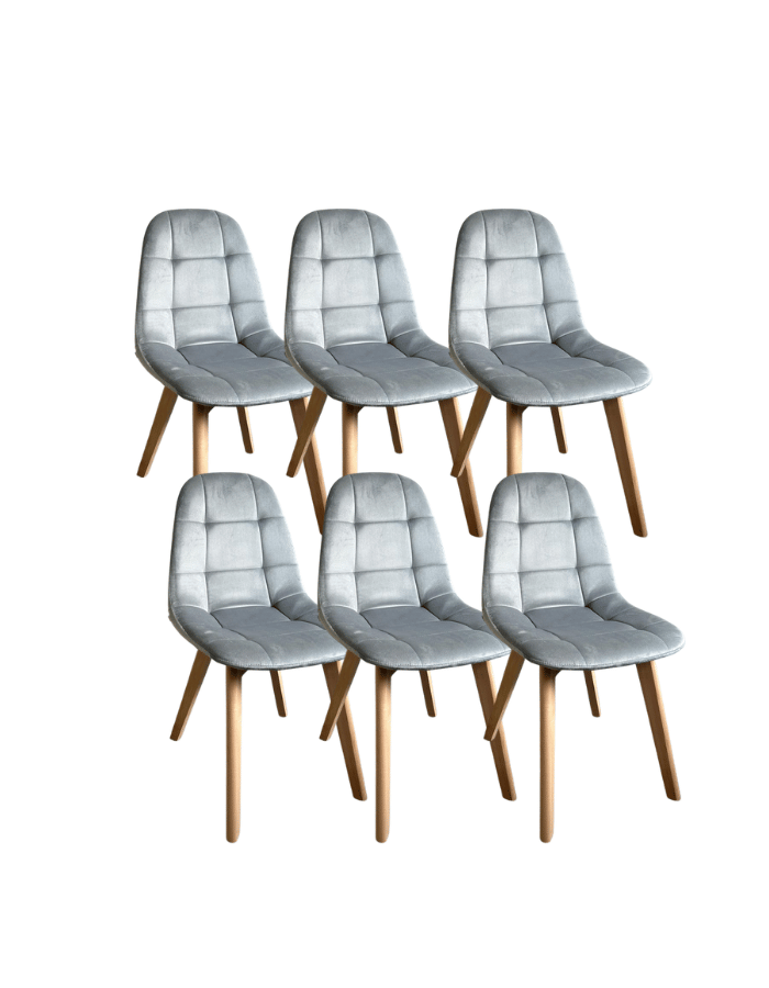 Pack 6 Silla Capitoné Terciopelo