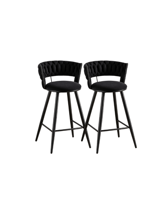 Pack 2 Taburete Queen Black 66 cm
