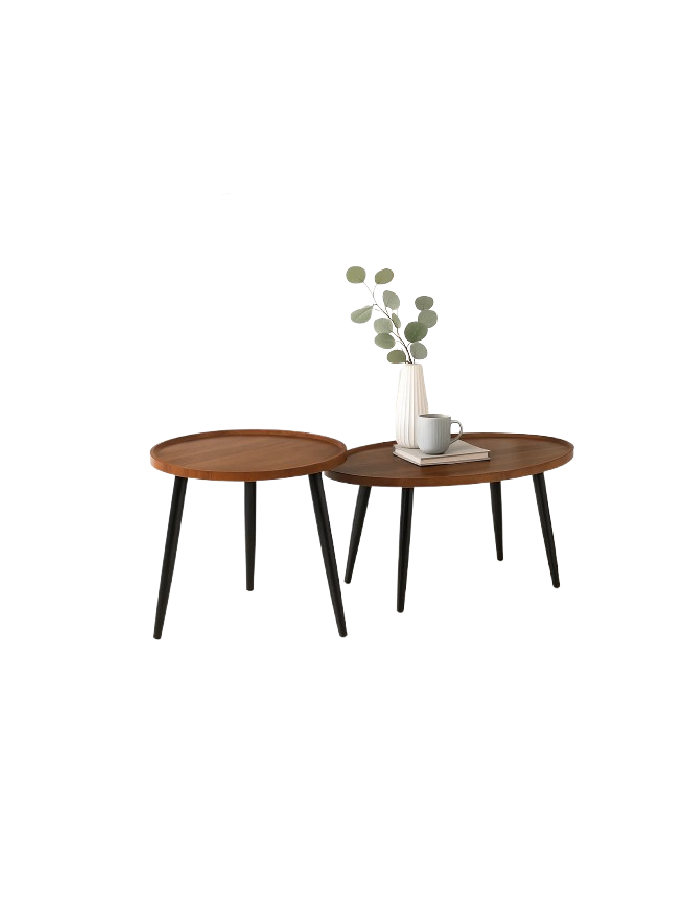 Set de Mesas de Centro Nido - Diseño Moderno de Madera y Metal