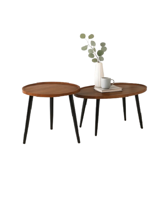 Set de Mesas de Centro Nido - Diseño Moderno de Madera y Metal