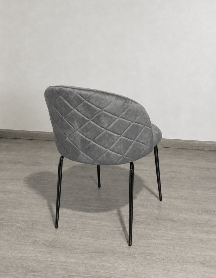 Comedor Cross Redondo Gabrielle Stone Black 4P
