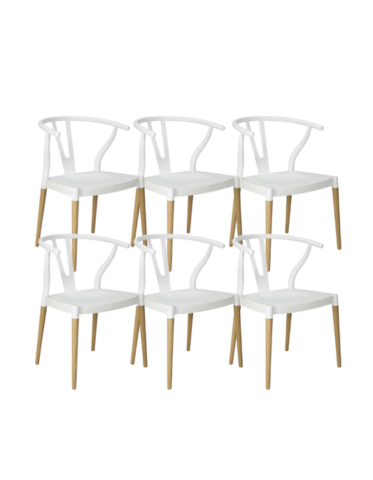 x6 Pack Sillas Nórdicas o wishbone