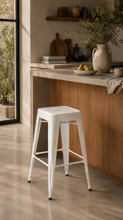 Taburete Tolix alto sin respaldo (77cm)