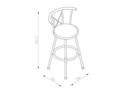 Silla de Bar Romana Giratoria Blanca