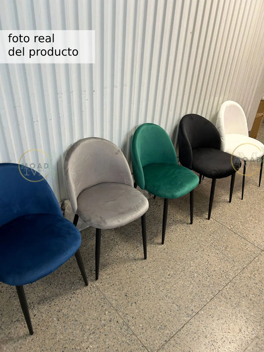 Silla Terciopelo Black Pack 6