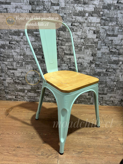 Silla Tolix Wood (con Asiento de Madera)
