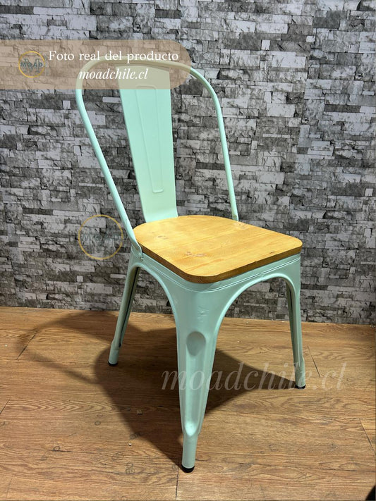 Silla Tolix Wood (con Asiento de Madera)