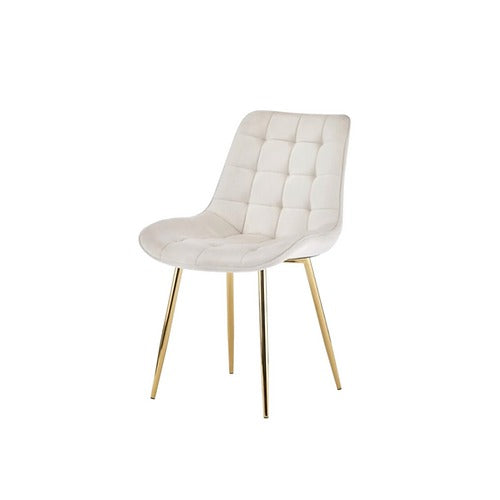 Pack 6 Sillas de Comedor Macron Terciopelo patas doradas