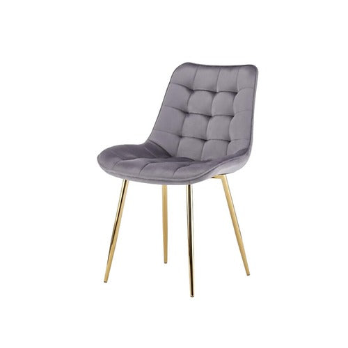 Pack 6 Sillas de Comedor Macron Terciopelo patas doradas