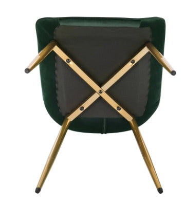 Silla de Comedor Macron Terciopelo patas doradas