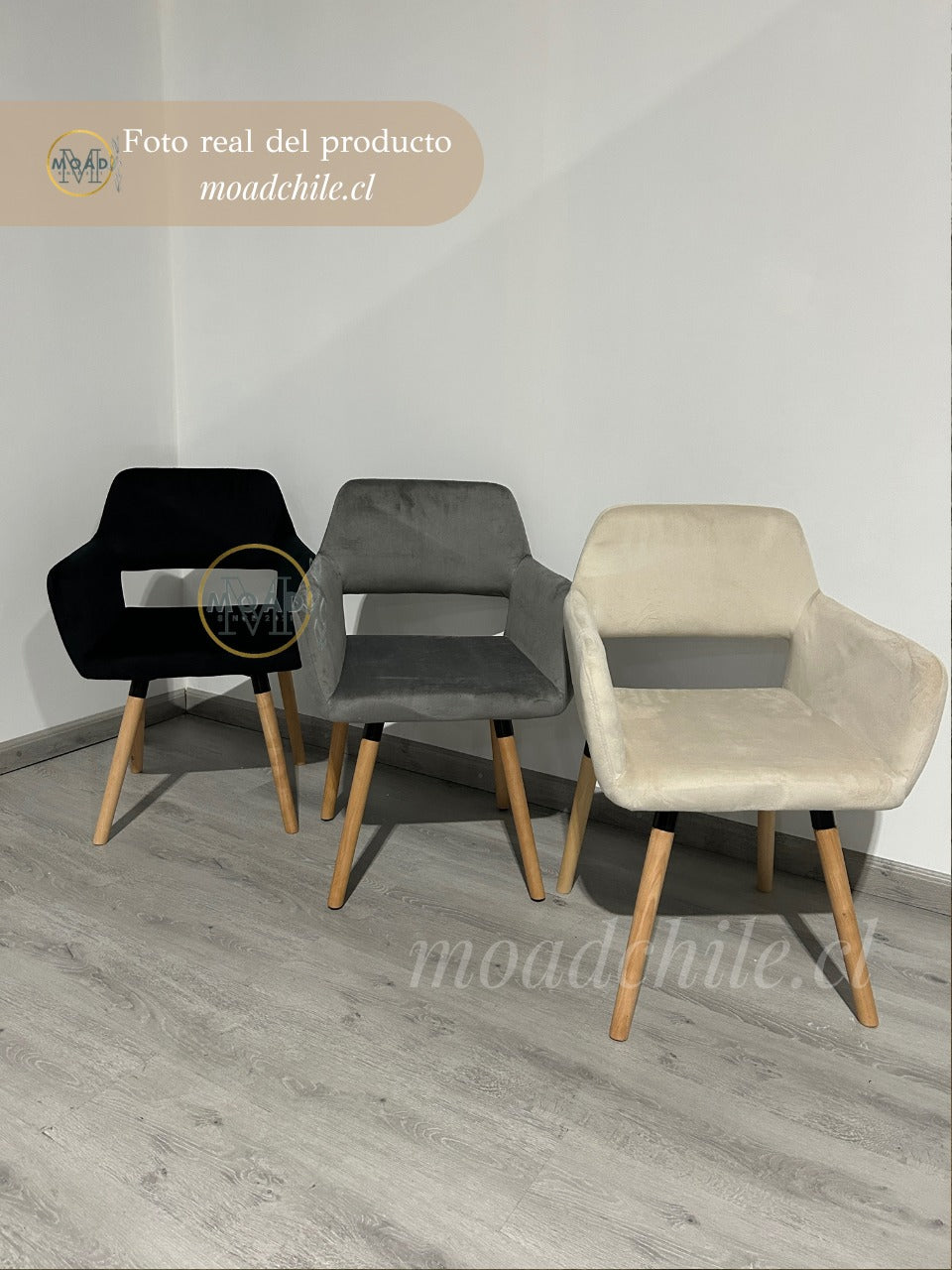 Pack 6 Sillas Sitial Square Terciopelo