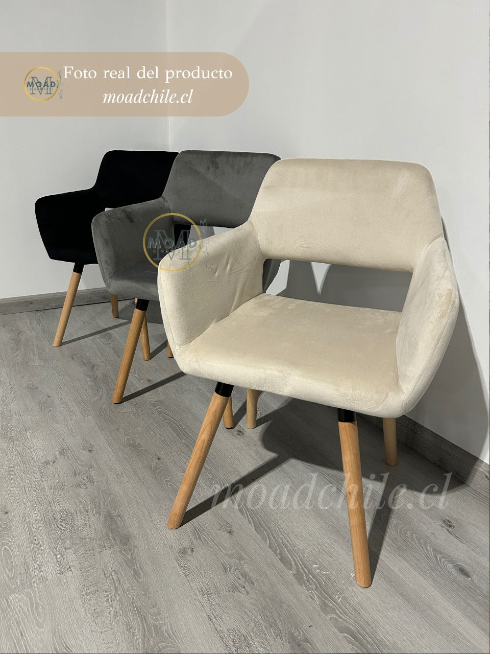Pack 6 Sillas Sitial Square Terciopelo