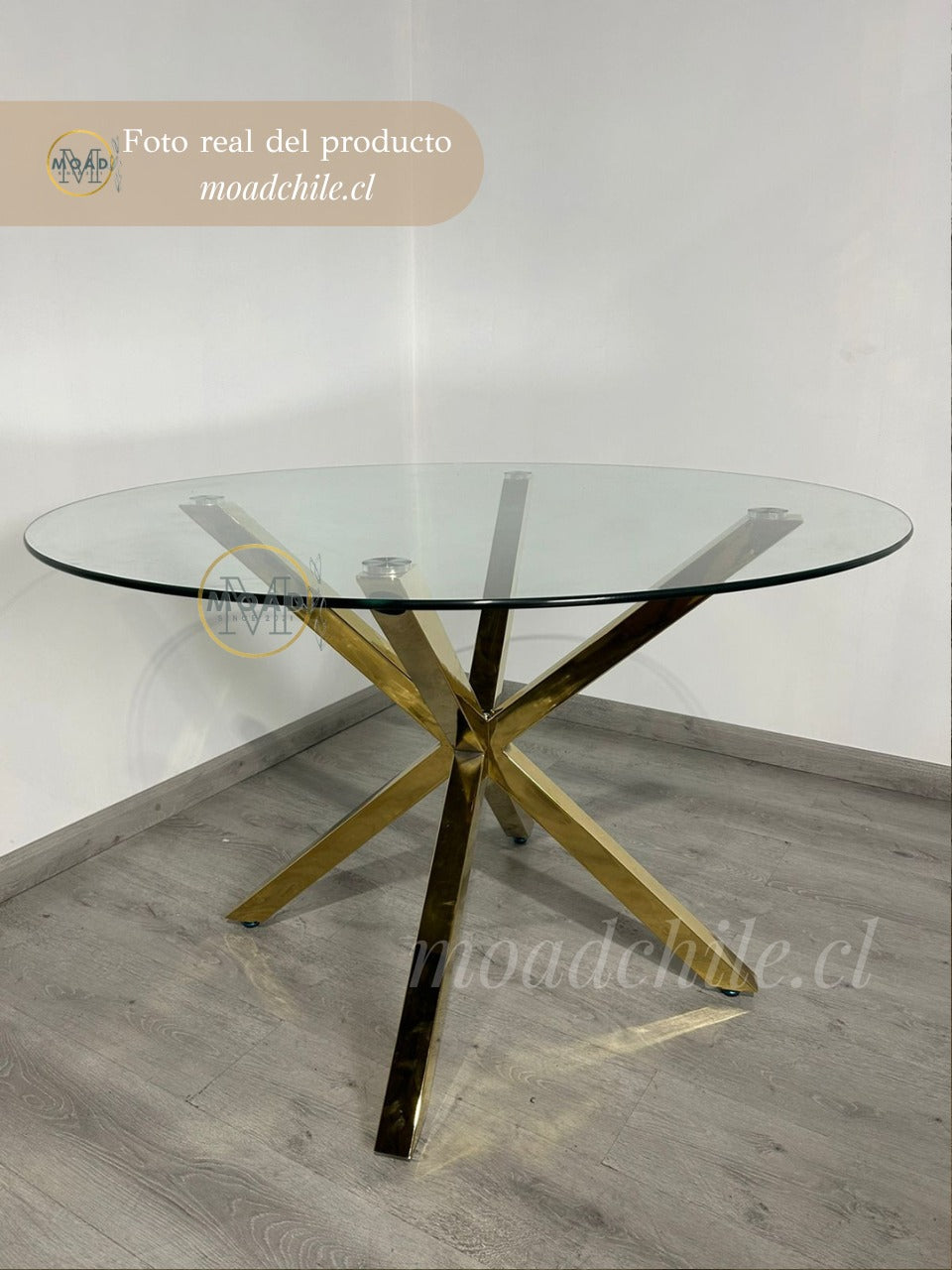 Mesa Cross Gold Redonda 100cm