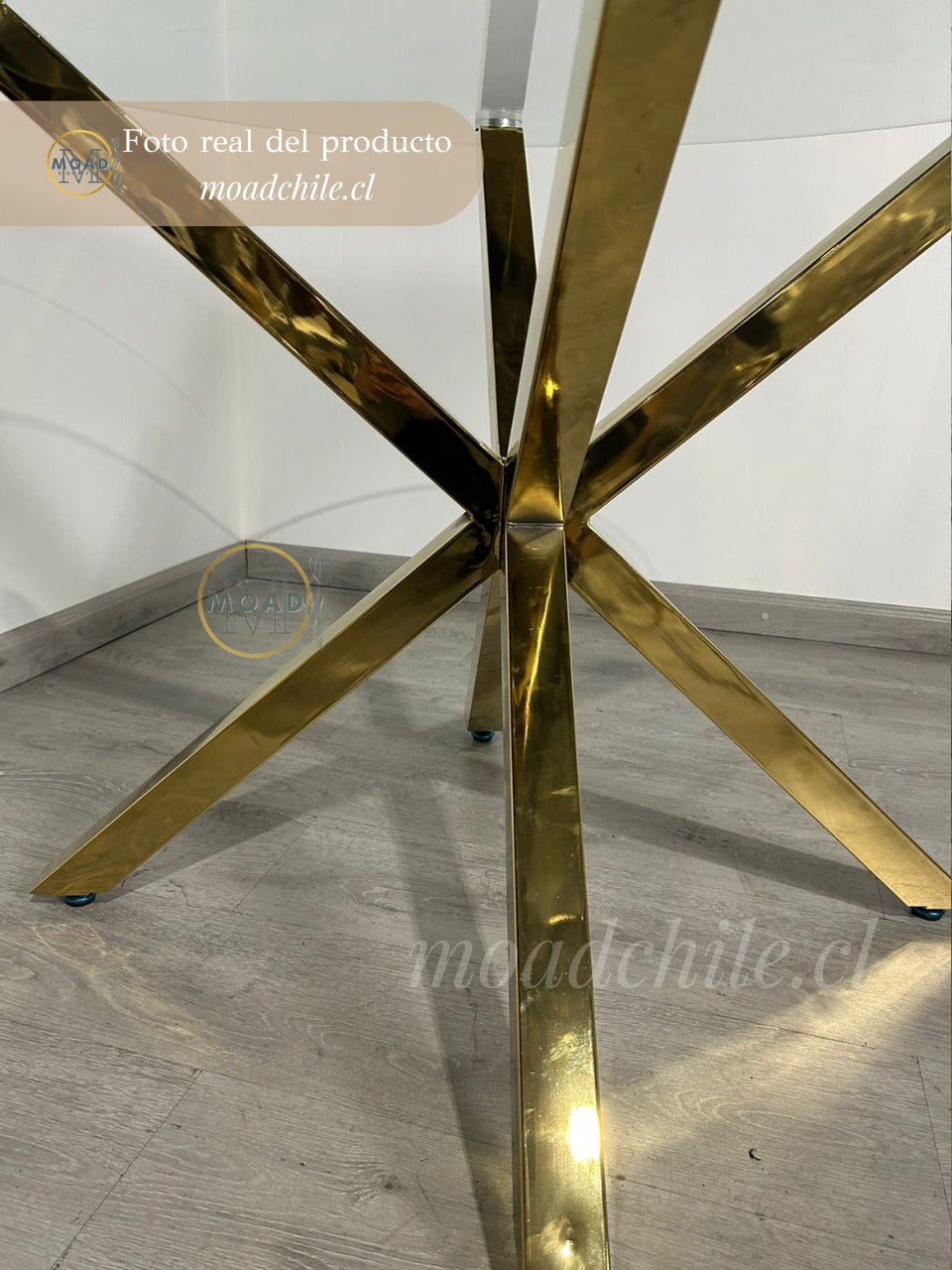 Mesa Cross Gold Redonda 100cm