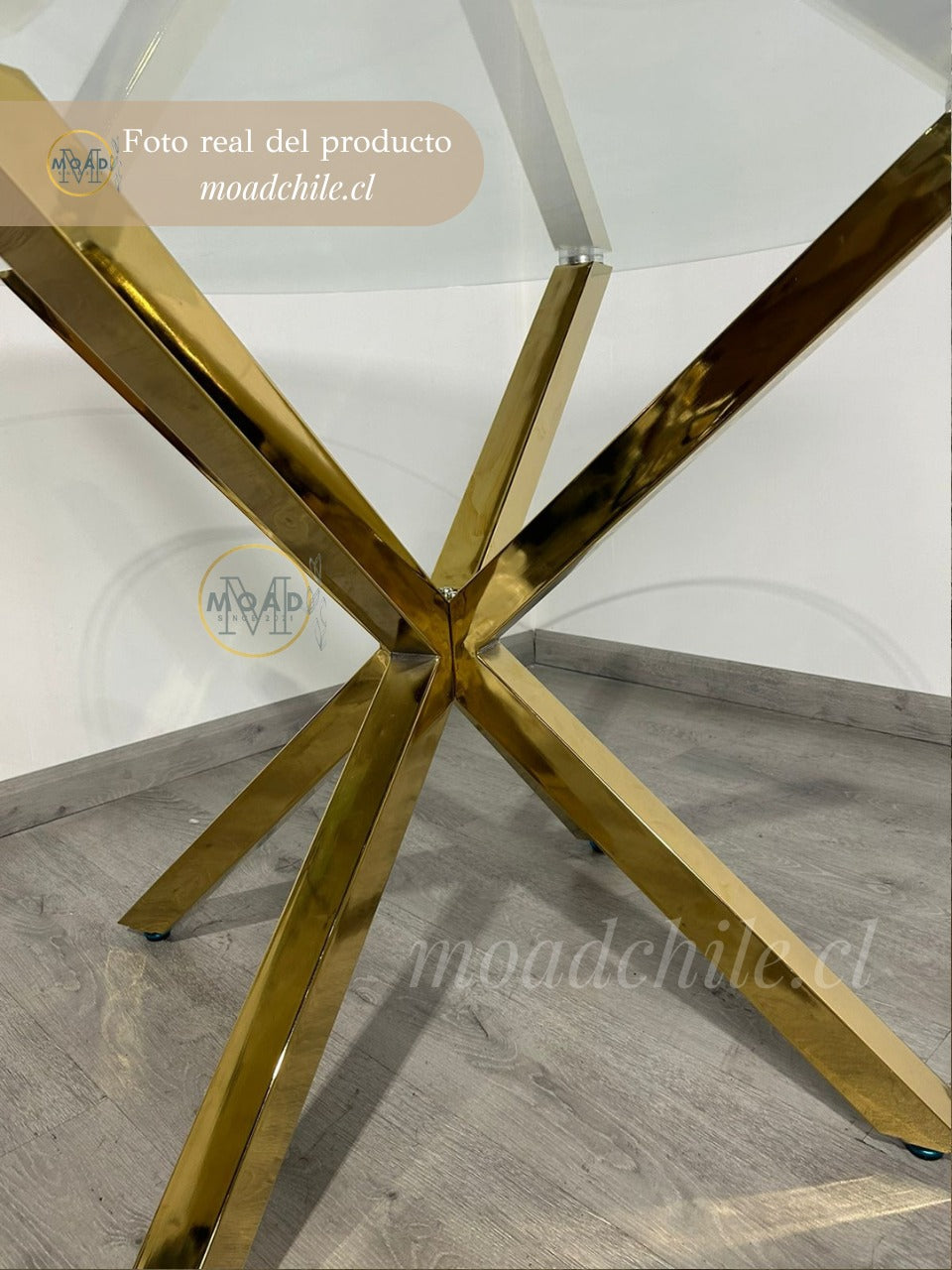 Mesa Cross Gold Redonda 120cm