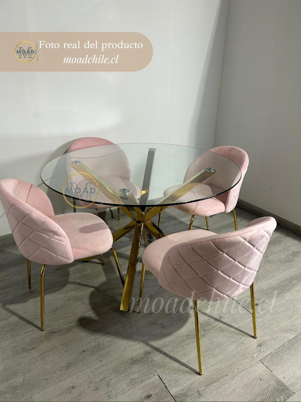 Comedor Redondo 6P Elegance Premium Cross Gold