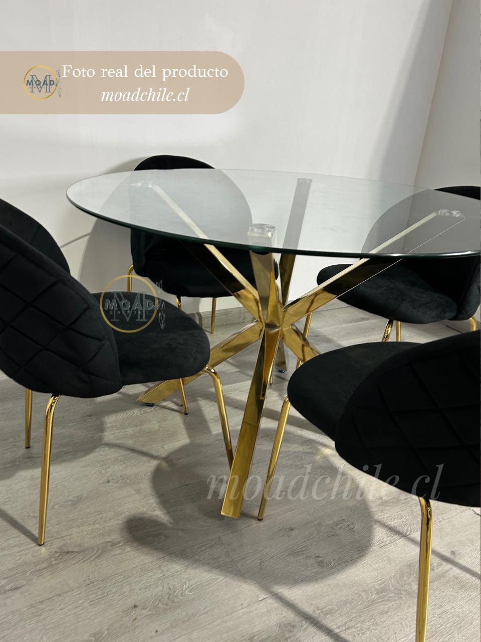Comedor Redondo 6P Elegance Premium Cross Gold