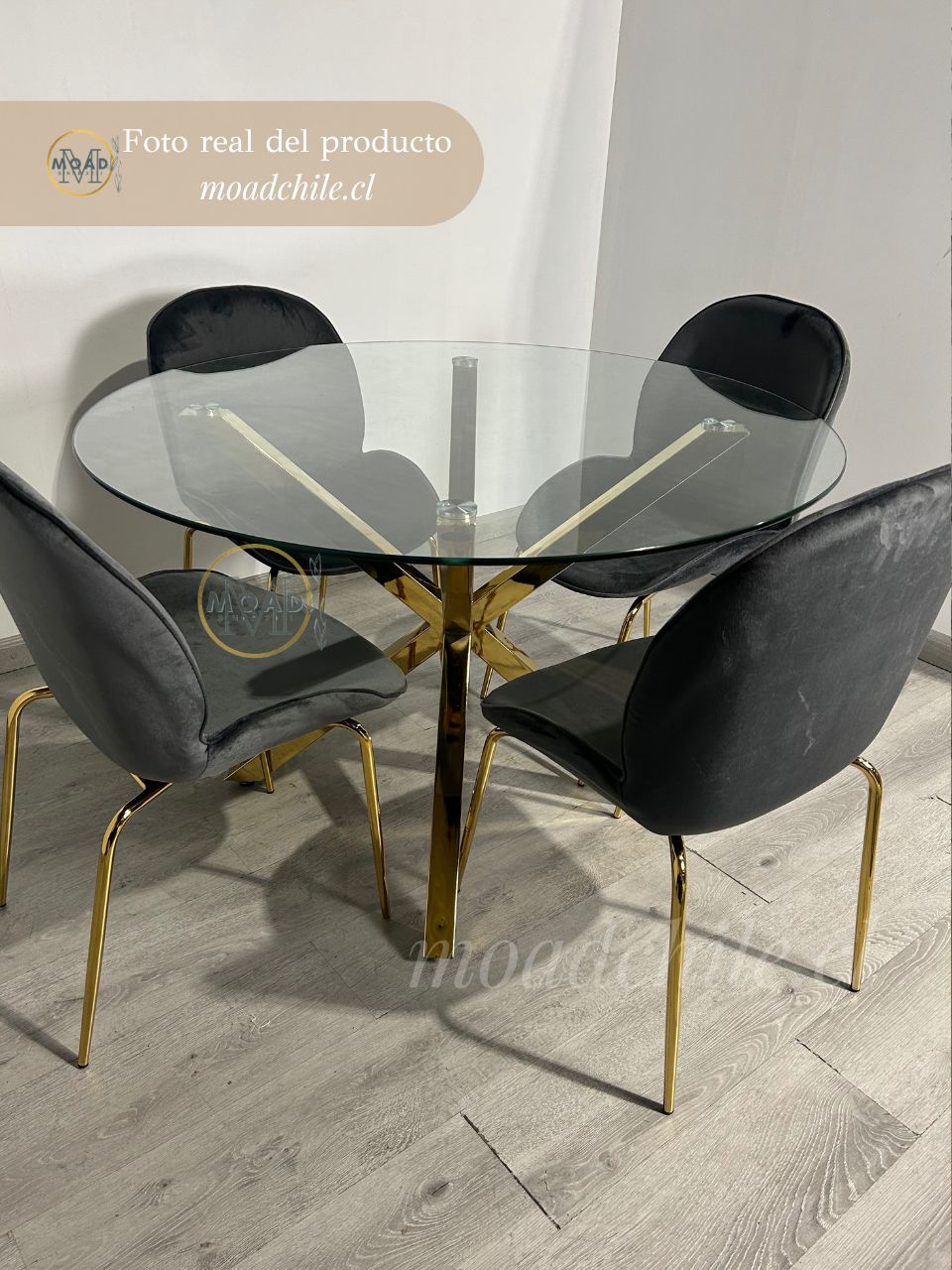 Comedor Redondo Cross Gold Bettle 4P