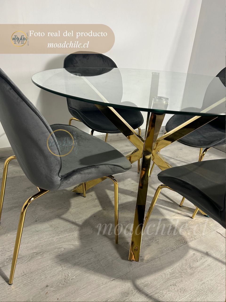 Comedor Redondo Cross Gold Bettle 4P