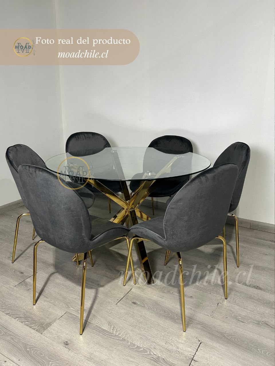 Comedor Redondo Cross Gold Bettle 6P