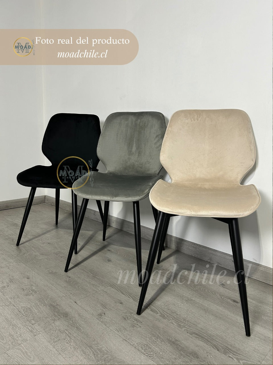 Pack 6 Sillas Fiori Top Felpa Pata Negra