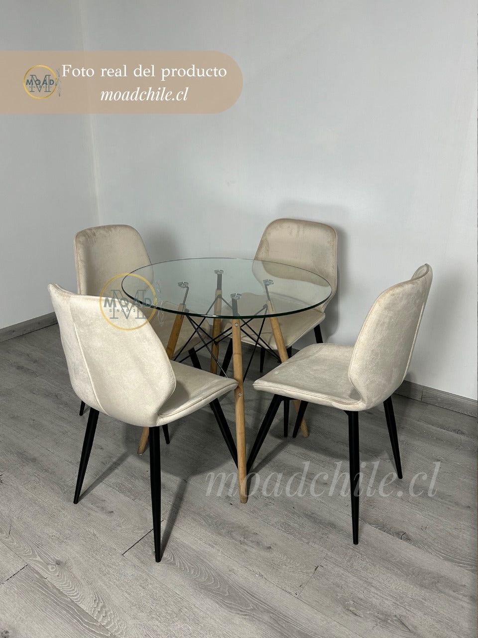 Comedor Redondo Ninja Fiori Top Black 4P