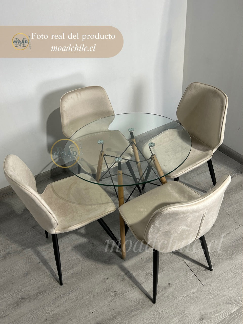 Comedor Redondo Ninja Fiori Top Black 4P