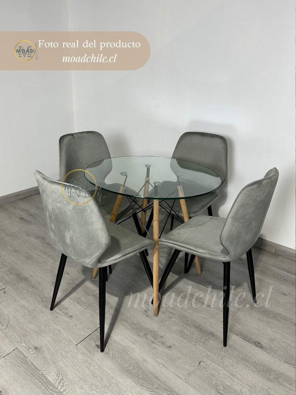 Comedor Redondo Ninja Fiori Top Black 4P