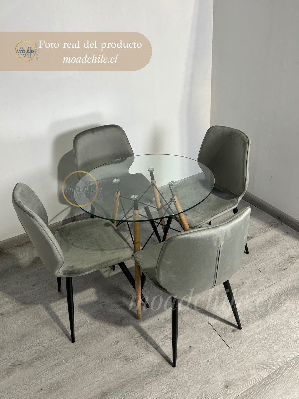 Comedor Redondo Ninja Fiori Top Black 4P