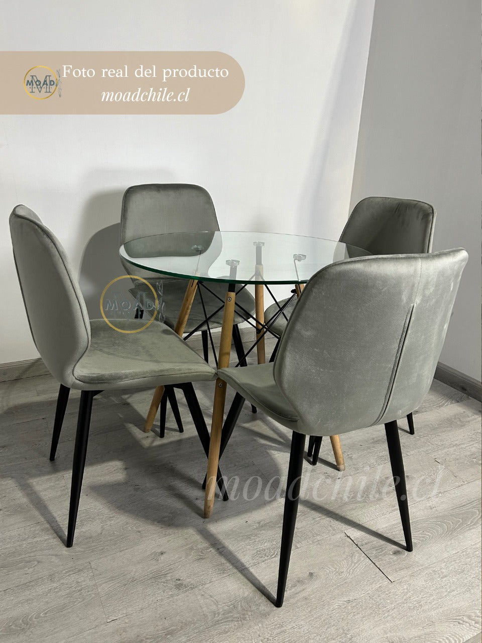 Comedor Redondo Ninja Fiori Top Black 4P