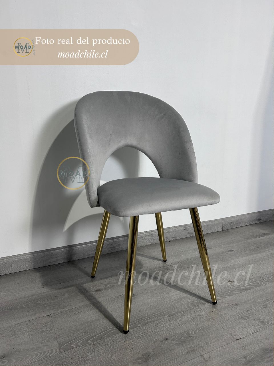 Silla de comedor en terciopelo Viena