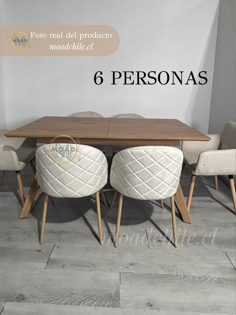 Comedor Extensible Zeus Rectangular 6P