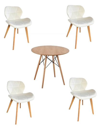 Comedor Redondo Mariposa terciopelo 4P