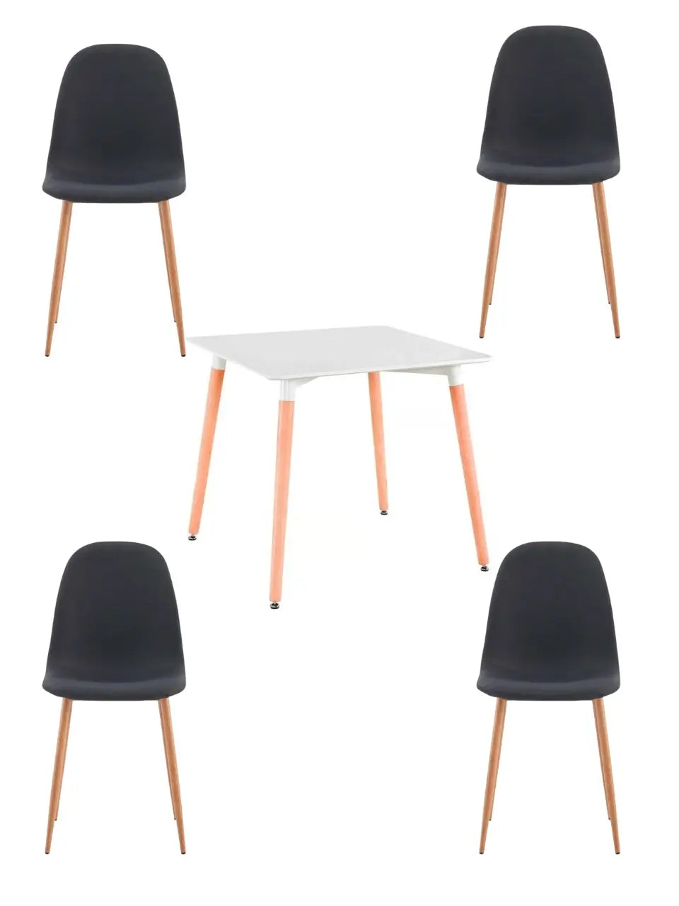 Comedor Eames Paris cuadrado lino